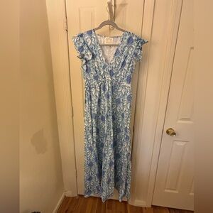 Sail to Sable Blue and White Dress